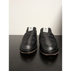 Greats Brooklyn Foster Black Quilted Nylon Leather Slip On Slippers 10 W 12